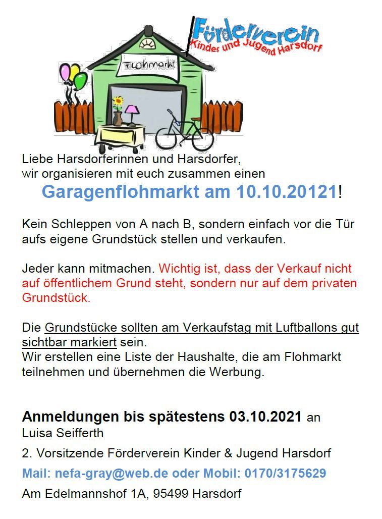 Garagenflohmarkt am 10.10.