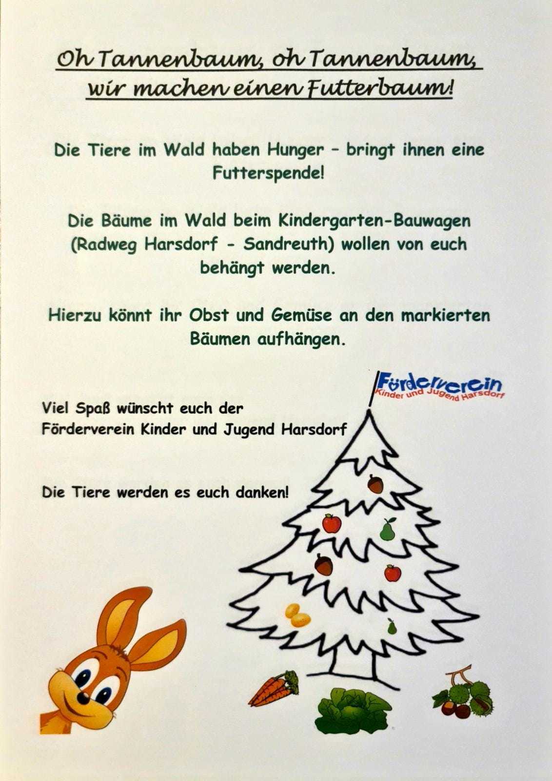 Plakat Futterbäume Förderverein