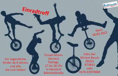 Immer Freitags: Einradtreff